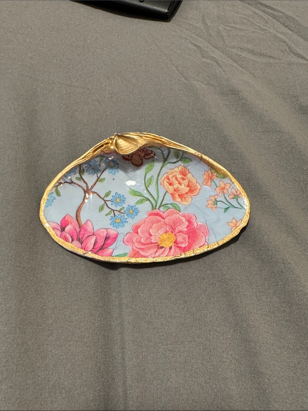 Floral Shell trinket dish